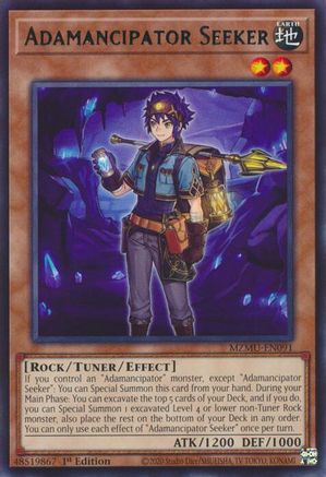 Adamancipator Seeker [MZMU-EN091] Rare 1st Edition