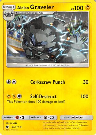Alolan Graveler - 33/111 [SM - Crimson Invasion] Reverse Holofoil