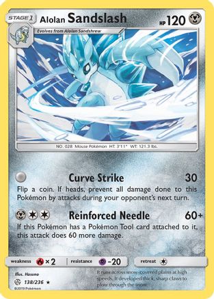 Alolan Sandslash - 138/236 [SM - Cosmic Eclipse] Reverse Holofoil