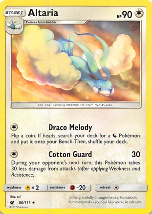 Altaria - 80/111 [SM - Crimson Invasion] Reverse Holofoil