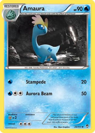 Amaura - 25/106 [XY - Furious Fists] Reverse Holofoil