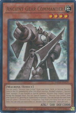 Ancient Gear Commander [MP25-EN179] Ultra Rare 1st Edition