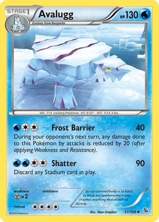 Avalugg - 31/106 [XY - Flashfire]