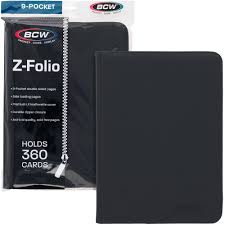 BCW 9-Pocket Toploader Z-folio - Black