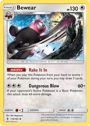 Bewear - 113/145 [SM - Guardians Rising] Reverse Holofoil