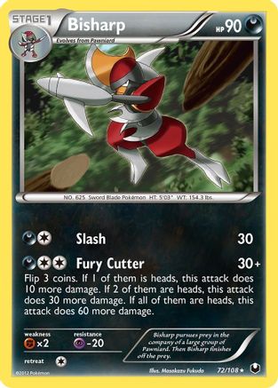 Bisharp (72) - 72/99 [Dark Explorers] Reverse Holofoil