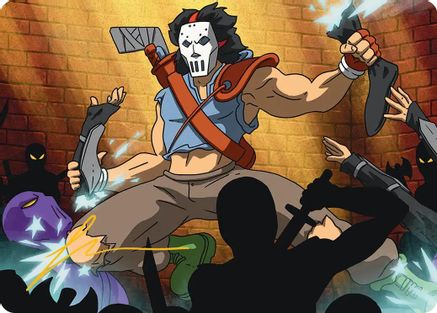 Casey Jones, Vigilante Art Card (Gold-Stamped Signature) [Art Series: Teenage Mutant Ninja Turtles]