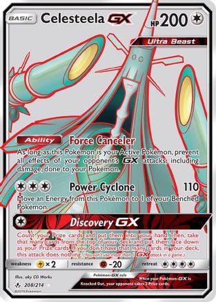 Celesteela GX (Full Art) - 208/null [SM - Unbroken Bonds] Holofoil