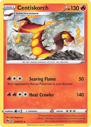 Centiskorch - 10/73 [Champion's Path] Holofoil