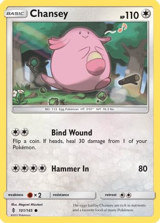 Chansey - 101/145 [SM - Guardians Rising] Reverse Holofoil