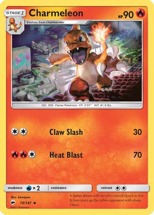 Charmeleon - 19/147 [SM - Burning Shadows] Reverse Holofoil
