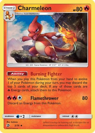 Charmeleon - 2/70 [Dragon Majesty] Reverse Holofoil