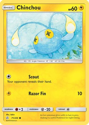 Chinchou - 71/null [SM - Cosmic Eclipse] Reverse Holofoil