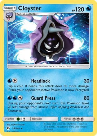 Cloyster - 34/149 [SM Base Set]