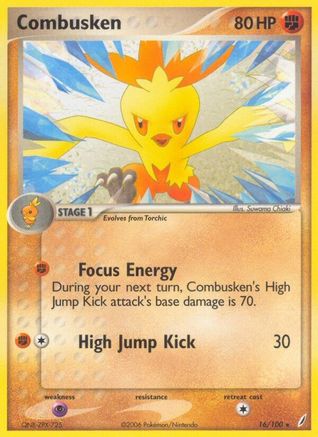 Combusken - 016/100 [Crystal Guardians] Reverse Holofoil