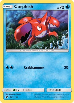 Corphish - 24/111 [SM - Crimson Invasion] Reverse Holofoil