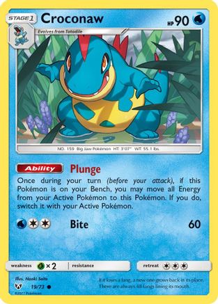 Croconaw - 19/73 [Shining Legends] Reverse Holofoil