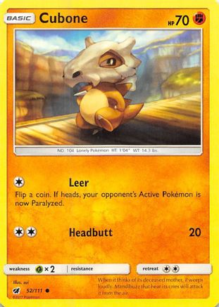 Cubone - 52/111 [SM - Crimson Invasion]