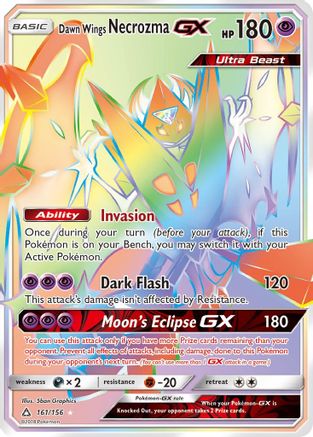 Dawn Wings Necrozma GX (Secret Rare) - 161/156 [SM - Ultra Prism] Holofoil