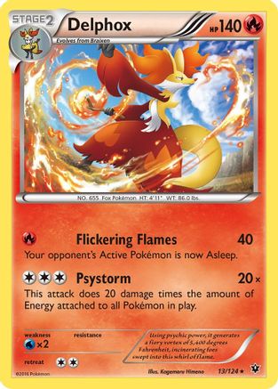Delphox - 13/124 [XY - Fates Collide] Reverse Holofoil