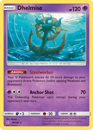 Dhelmise - 59/145 [SM - Guardians Rising] Holofoil