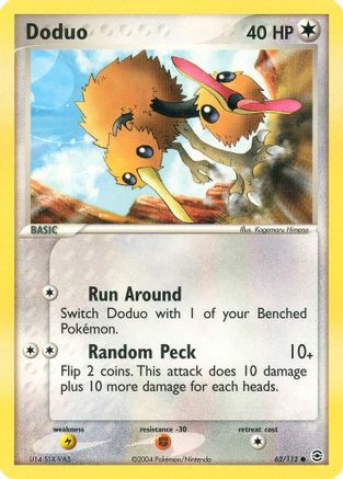 Doduo - 62/95 [FireRed & LeafGreen] Reverse Holofoil