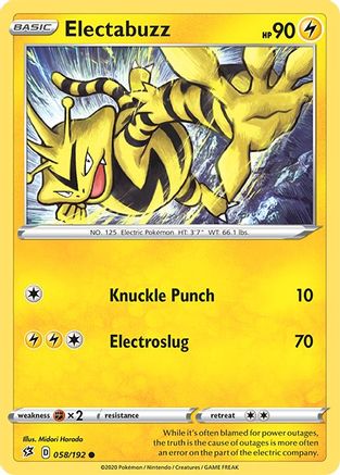 Electabuzz - 58/192 [SWSH02: Rebel Clash]