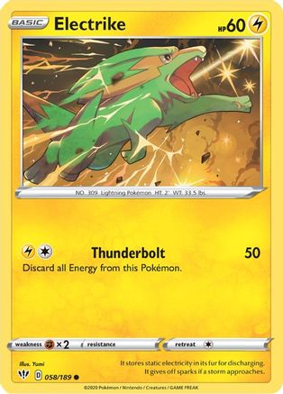Electrike - 58/189 [SWSH03: Darkness Ablaze] Reverse Holofoil