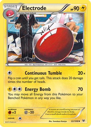 Electrode - 22/106 [XY - Roaring Skies] Reverse Holofoil