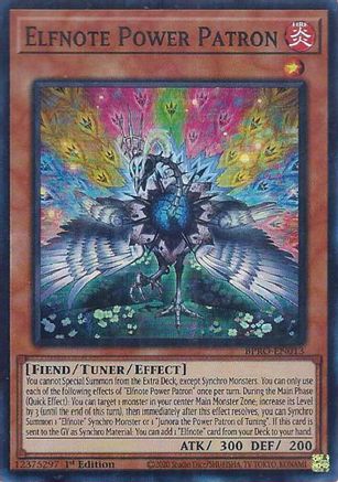 Elfnote Power Patron [BPRO-EN013] Super Rare 1st Edition