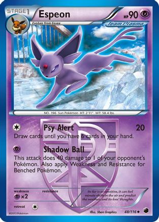 Espeon (Team Plasma) - 48/106 [Plasma Freeze] Reverse Holofoil