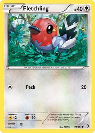 Fletchling - 94/114 [XY - Steam Siege] Reverse Holofoil