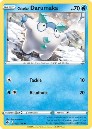 Galarian Darumaka - 43/189 [SWSH03: Darkness Ablaze]