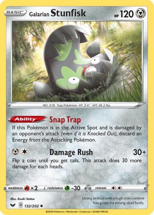Galarian Stunfisk - 132/202 [SWSH01: Sword & Shield Base Set] Reverse Holofoil