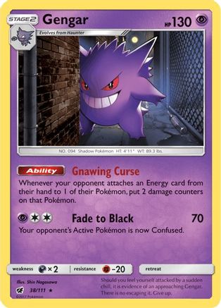 Gengar - 38/111 [SM - Crimson Invasion] Holofoil