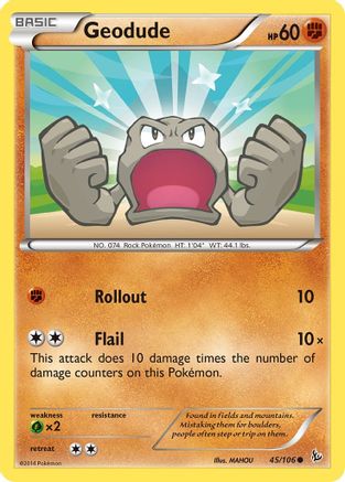 Geodude - 45/106 [XY - Flashfire] Reverse Holofoil