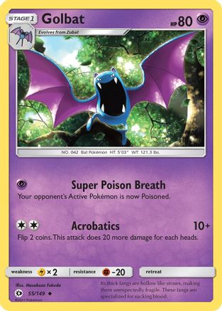 Golbat - 55/108 [SM Base Set] Reverse Holofoil