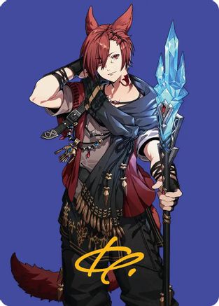 G'raha Tia, Scion Reborn Art Card (51) (Gold-Stamped Signature) [Art Series: FINAL FANTASY]