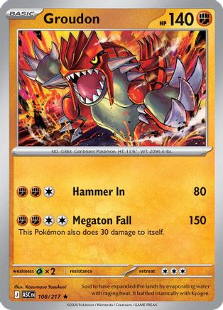 Groudon - 108/null [ME: Ascended Heroes] Holofoil