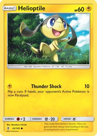 Helioptile - 43/145 [SM - Guardians Rising] Reverse Holofoil