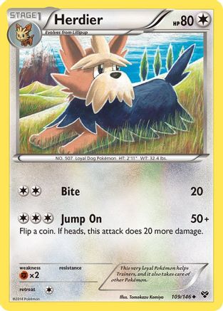 Herdier - 109/106 [XY Base Set] Reverse Holofoil