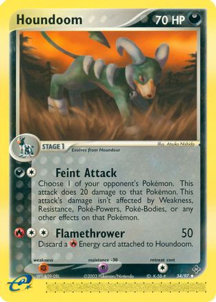 Houndoom - 34/97 [Dragon] Reverse Holofoil