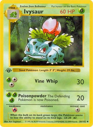 Ivysaur - 30/102 [Base Set (Shadowless)] 1st Edition