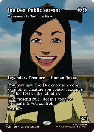 Joo Dee, Public Servant - Sakashima of a Thousand Faces (Borderless) [Avatar: The Last Airbender: Eternal-Legal] Foil