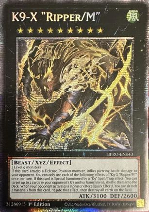 K9-X "Ripper/M"  [BPRO-EN043] Starlight Rare 1st Edition