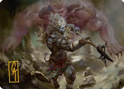 Kimahri, Valiant Guardian Art Card (Gold-Stamped Signature) [Art Series: FINAL FANTASY]