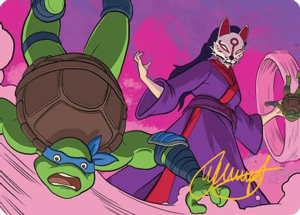 Kitsune's Technique Art Card (Gold-Stamped Signature) [Art Series: Teenage Mutant Ninja Turtles]