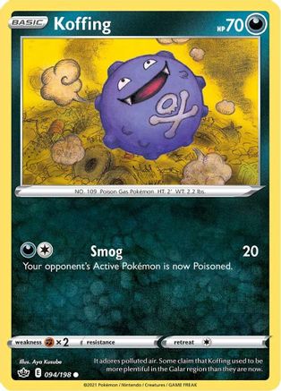 Koffing - 94/198 [SWSH06: Chilling Reign] Reverse Holofoil