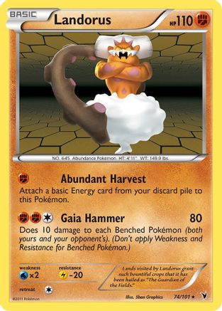 Landorus - 74/101 [Noble Victories] Reverse Holofoil