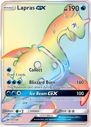 Lapras GX (Secret) - 151/149 [SM Base Set] Holofoil
